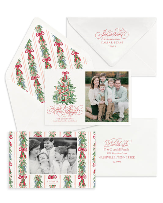 All is Bright Watercolor Christmas Card Empress Stationery