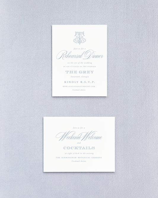 Augusta Rehearsal or Welcome Party Insert