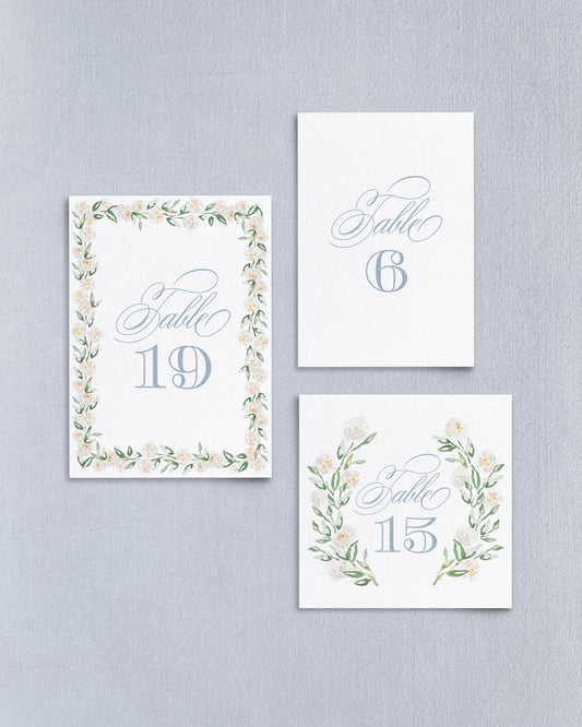 Augusta Table Numbers