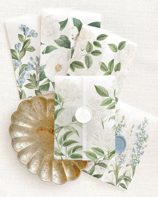 Botanical Vellum Covers Empress Stationery
