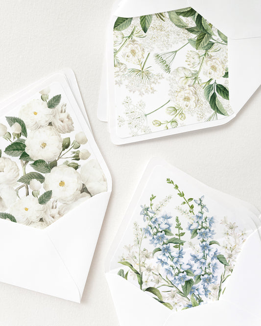 Botanical Invitation Envelope Liners