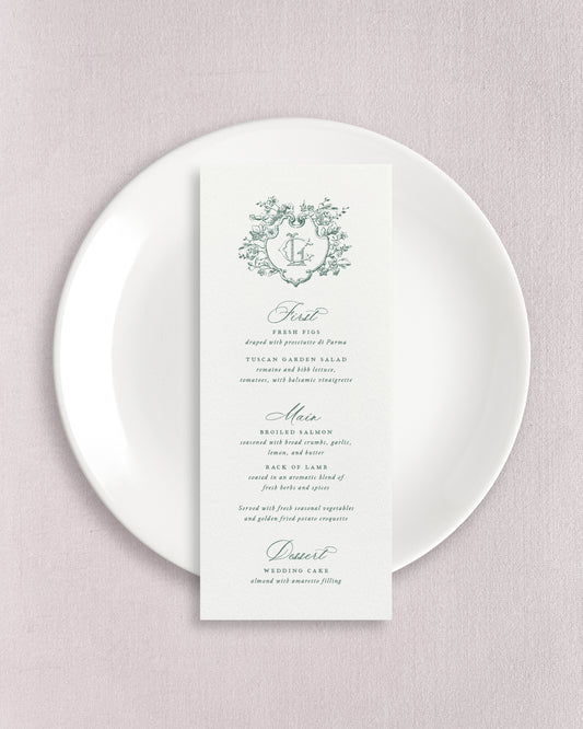 Camille Seated Dinner Menus