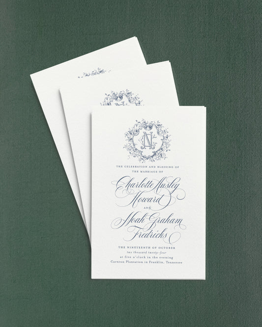 Charlotte Folded Wedding Programs Empress Stationery