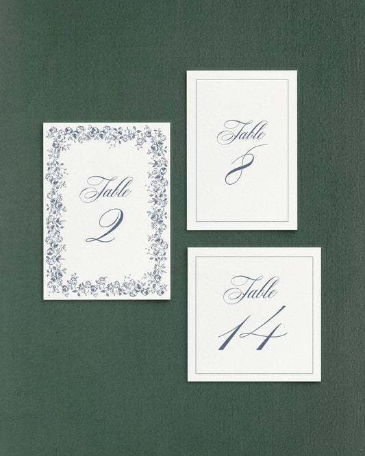 Charlotte Table Numbers