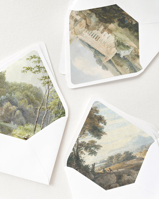 Scenic Invitation Envelope Liners