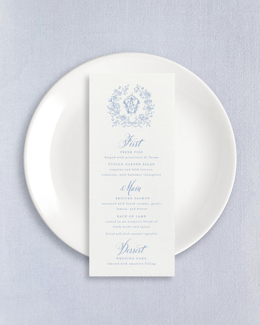 Eleanor Seated Dinner Menus