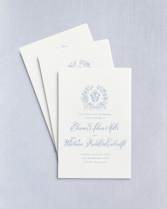 Eleanor Folded Wedding Programs Empress Stationery