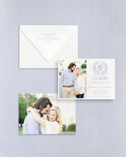 Eleanor Horizontal Save the Date No. 3 - Ft. Photo Front Empress Stationery