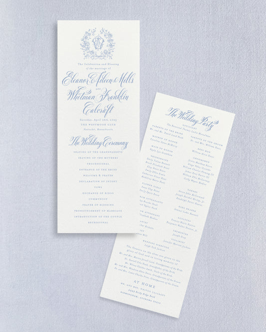 Eleanor Wedding Programs
