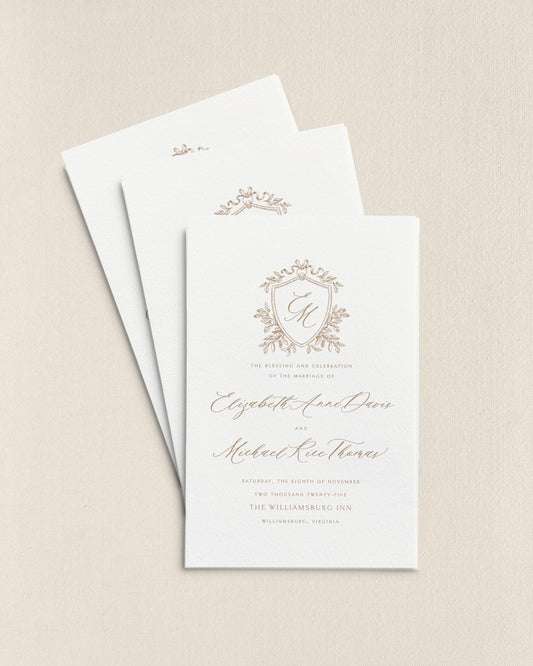 Elizabeth Folded Wedding Programs