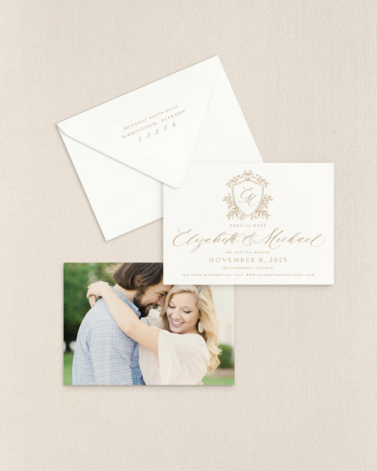 Elizabeth Horizontal Save the Date No. 1 Empress Stationery