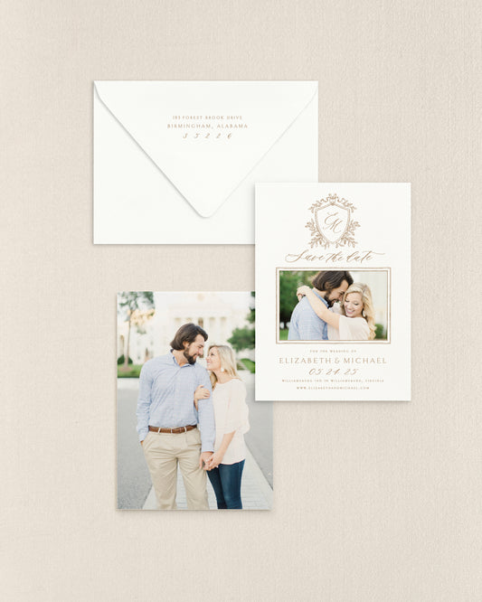 Elizabeth Vertical Save the Date No. 3 - Ft. Photo Front
