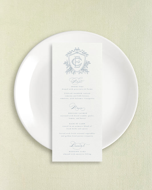 Eugenia Seated Dinner Menus