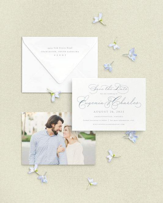 Eugenia Horizontal Save the Date No. 2 Empress Stationery