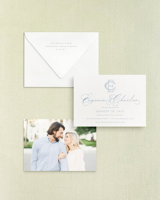Eugenia Horizontal Save the Date No. 1 Empress Stationery
