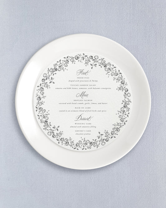 Greta Round Dinner Menus