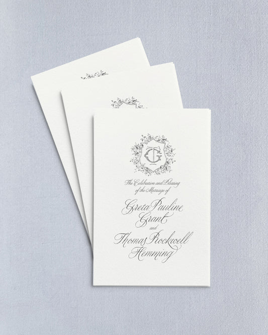 Greta Folded Wedding Programs Empress Stationery