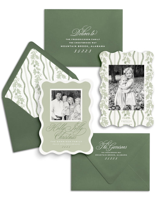 Holly Jolly Christmas Card Empress Stationery
