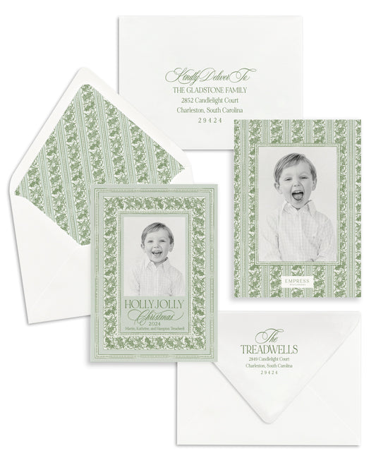 Holly Jolly Christmas Card Empress Stationery