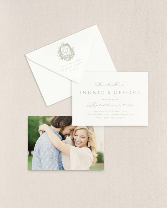 Ingrid Horizontal Save the Date No. 2 Empress Stationery