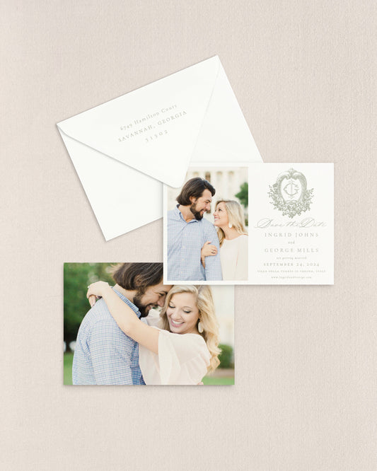 Ingrid Horizontal Save the Date No. 3 - Ft. Photo Front Empress Stationery
