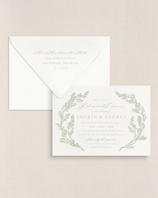 Ingrid Rehearsal Dinner Invitation