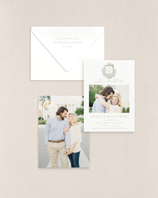 Ingrid Vertical Save the Date No. 3 - Ft. Photo Front
