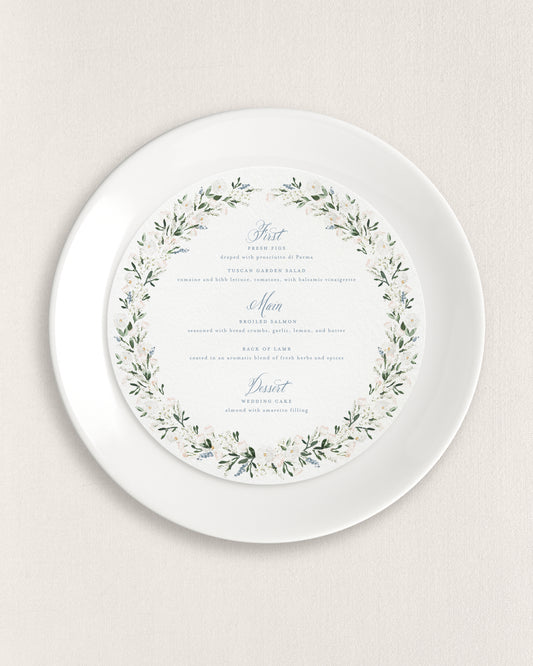 Louisa Round Dinner Menus