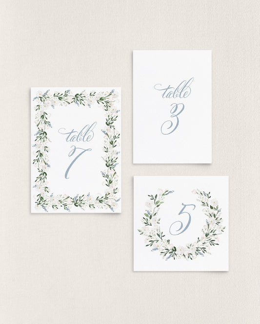 Louisa Table Numbers
