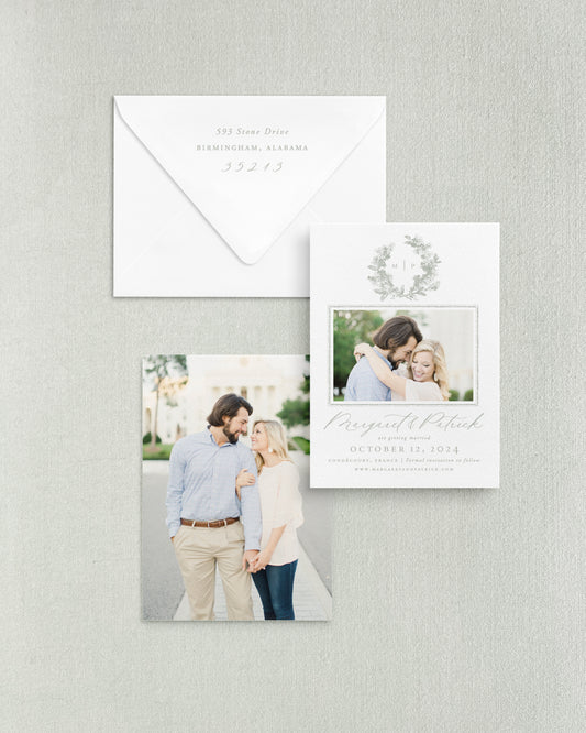 Margaret Vertical Save the Date No. 3 - Ft. Photo Front