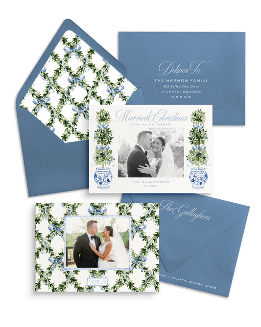Newlywed Chinoiserie Christmas Card Empress Stationery