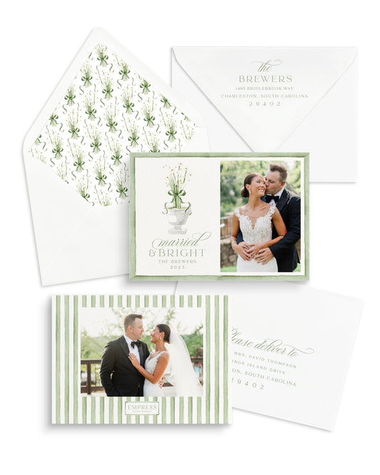 Newlywed Paperwhites Christmas Card Empress Stationery