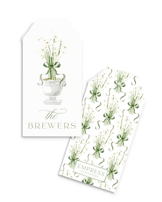 Paperwhite Gift Tag