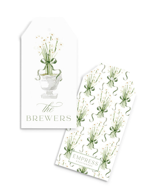 Paperwhite Gift Tag Empress Stationery