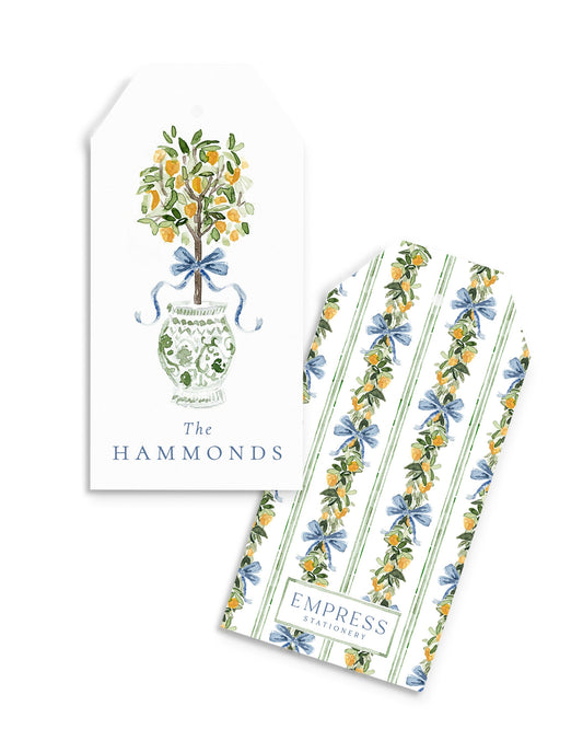 Citrus Topiary Gift Tag Empress Stationery