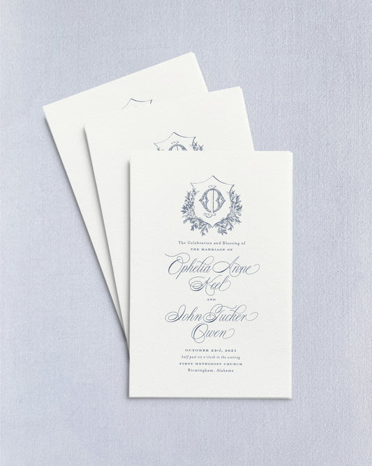 Ophelia Folded Wedding Programs
