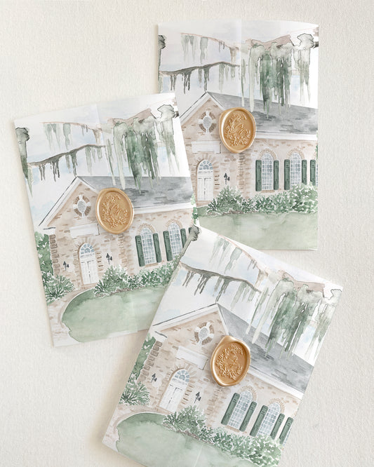 Watercolor Venue Vellum Covers