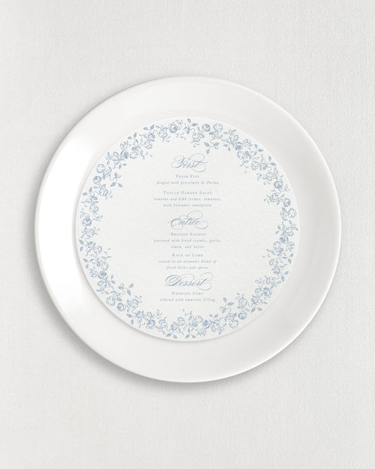 Vera Round Dinner Menus