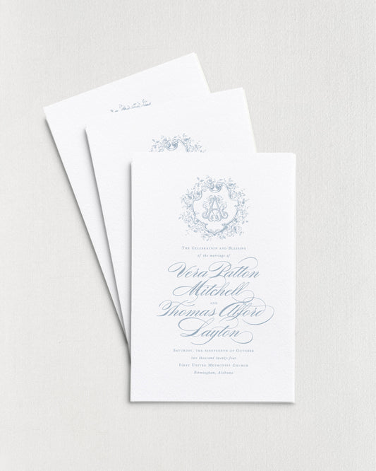 Vera Folded Wedding Programs Empress Stationery
