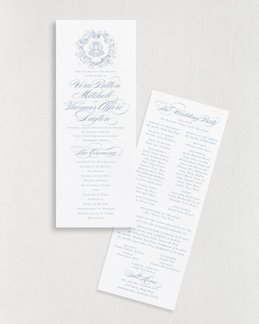 Vera Wedding Programs