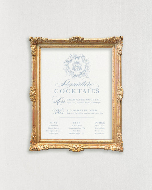 Vera 8 x 10 Signage Empress Stationery
