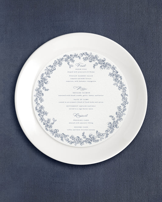 Vivienne Round Dinner Menus