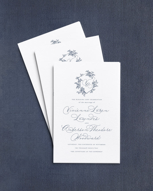 Vivienne Folded Wedding Programs Empress Stationery
