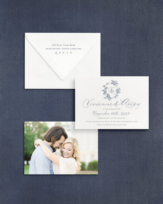 Vivienne Horizontal Save the Date No. 1 Empress Stationery