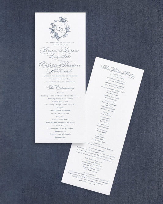 Vivienne Wedding Programs Empress Stationery
