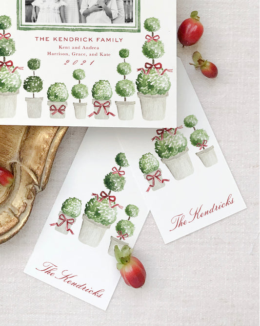Topiary and Bow Gift Tag
