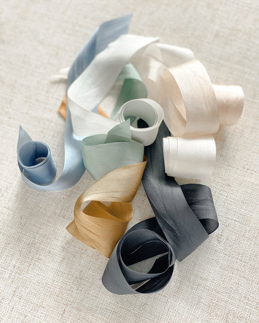 Woven Edge Silk Ribbon, 1.25" Width Empress Stationery