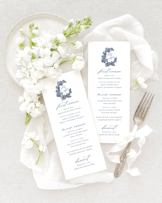 Margaret Seated Dinner Menus