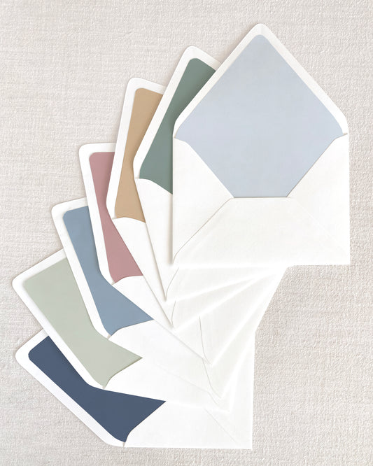 Solid Color Invitation Envelope Liners