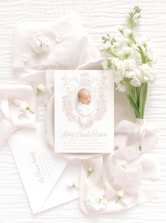 Storks and Swag Announcement Empress Stationery